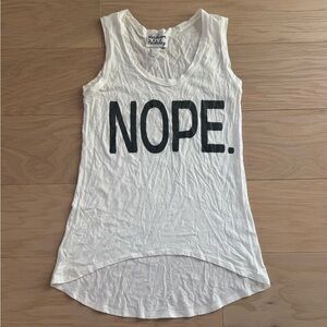 Madison & Berkley women’s white nope tank top size XS